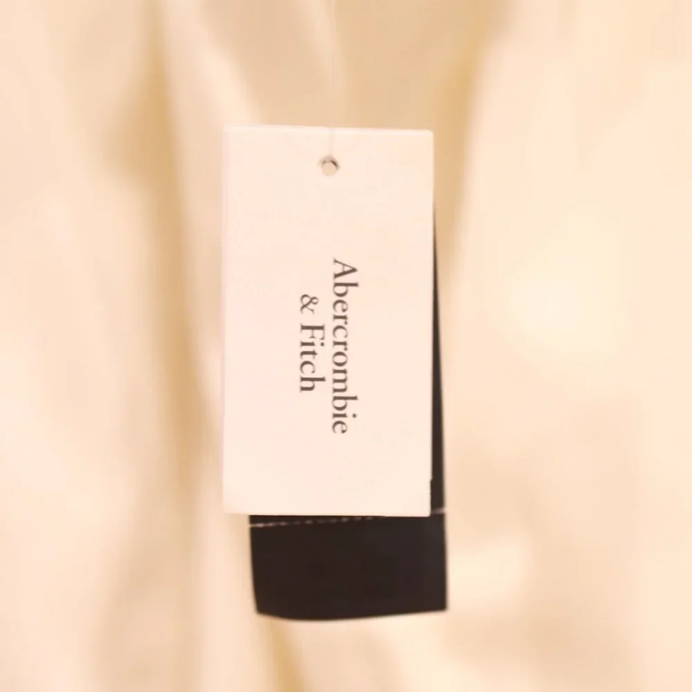 Abercrombie & Fitch Ruched Midi Dress In White Size Large New With Tags - Picture 11 of 14